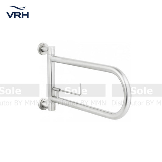 VRH Grab Bar Swing Rail Support, Size 580x220mm OD: 32mm, Stainless Steel- FBVHS.0102CS