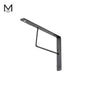 ED Bracket L Shape Size 10x8 (1"x4mm) With 6mm Rod Support Black & White Textured Power Coated - ED10.8