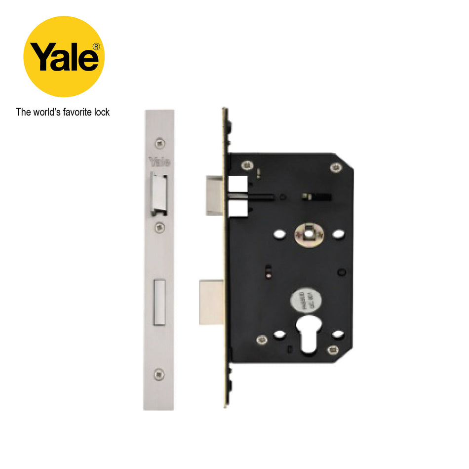 Yale Mortice Lock Body, Stainless Steel - Y