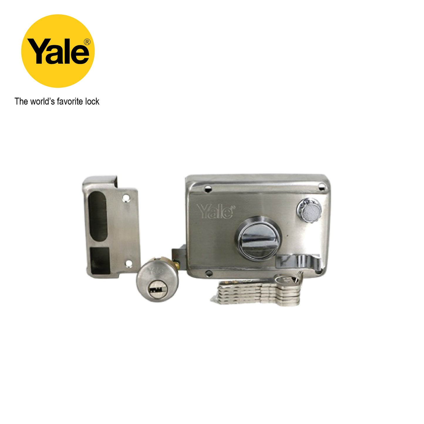 Yale Rim Lock Left Side, Backset 60mm, Stainless Steel Finish - YR5111L