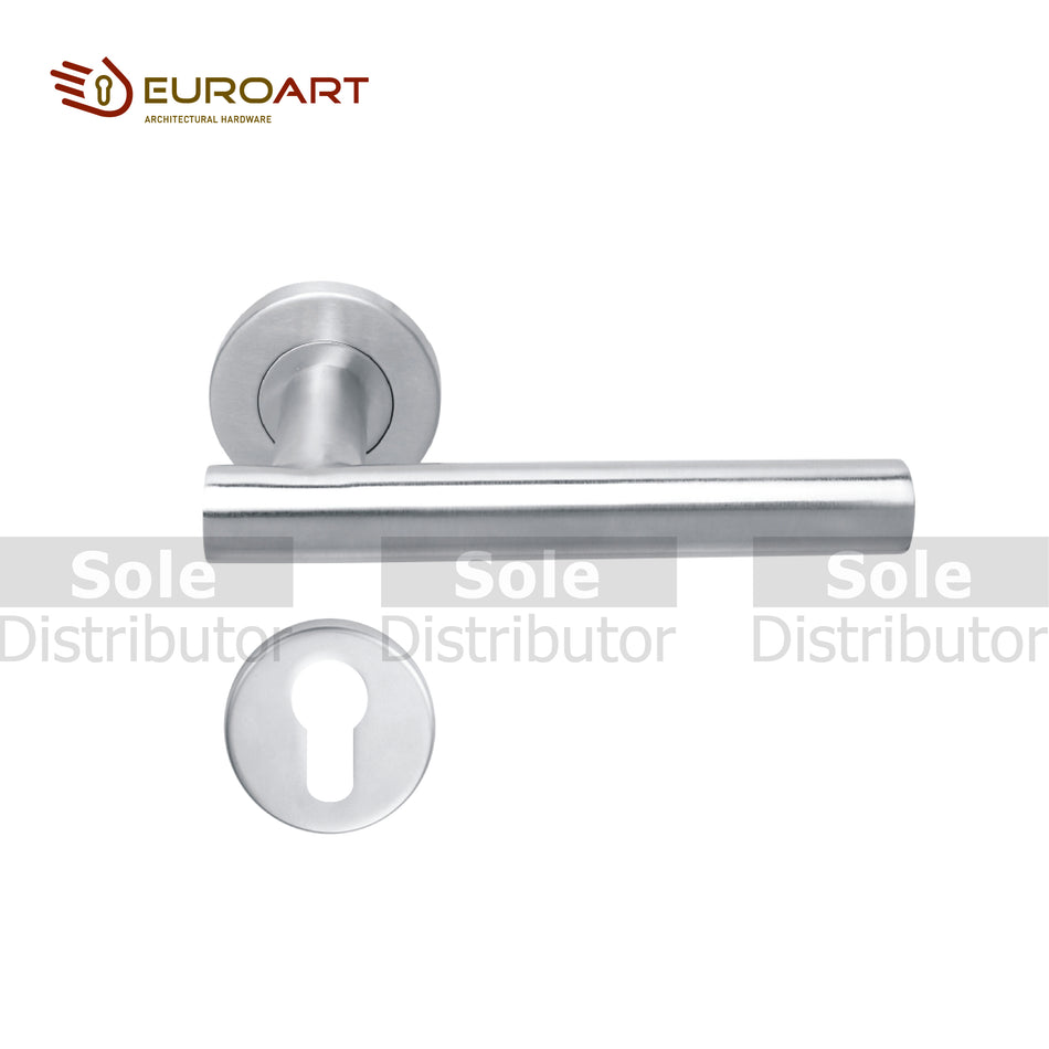 EuroArt Tubular lever On Rose Handle - LRS104+EES001