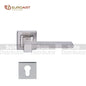 EuroArt Lever Handle On Square Rose Dimension 130x61x52mm Satin Stainless Steel Finish- LRS410+EES601SS