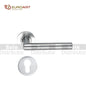 EuroArt Tubular Lever Handle With Escutcheons 19mm Stainless Steel & Matte Black +EES001SS, BL/PVD - LRS102