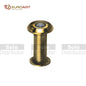 Euroart Door Viewer with Glass Lens and Optional Cover, 180° Viewing Angle (Door Thickness 35-60mm) Brass - DV101