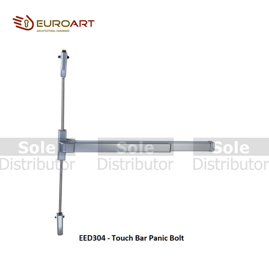 EuroArt Touch Bar Panic Latch Lock Set (2 Point) - EED304SS