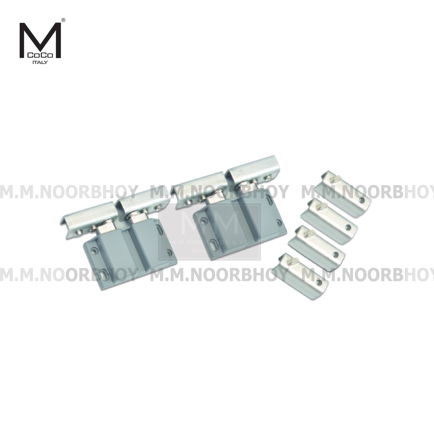 Mcoco Glass Hinges For Double Door Satin Nickel Finish - GD711SS