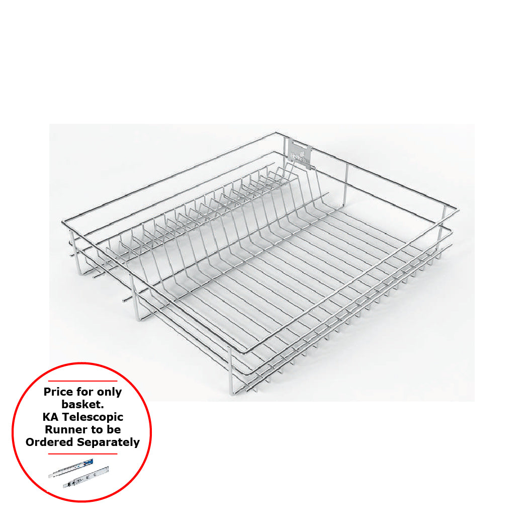 Hettich Cargotech M Cup & Saucer Wire Basket, Size 536x500x100, Stainless Steel -HT919432000