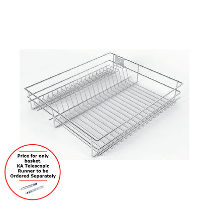Hettich Cargotech M Cup & Saucer Wire Basket, Size 536x500x100, Stainless Steel -HT919432000