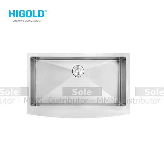 Higold Sink Single Bowl Topmount Dimension 762x508x254mm Stainless Steel Finish - HG957023