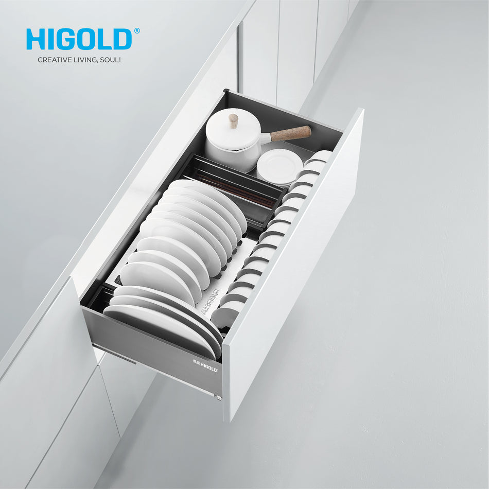 Higold Shearer Style Pull-Out Multipurpose For Cabinet 600mm & 900mm Matt Grey Colour - HG30335