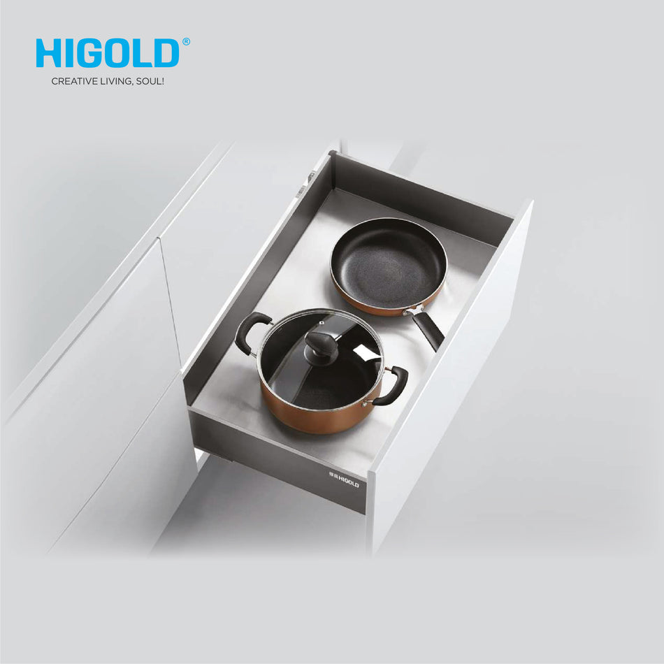 Higold Shearer Three Side Pullout For 900mm & 600mm Cabinet Aluminium Grey- HG30336