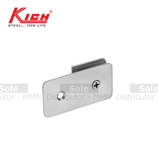 Kich Glass Connector Wall To Glass & Glass to Glass 180 Degree , Stainless Steel Glossy Finish - KGC1