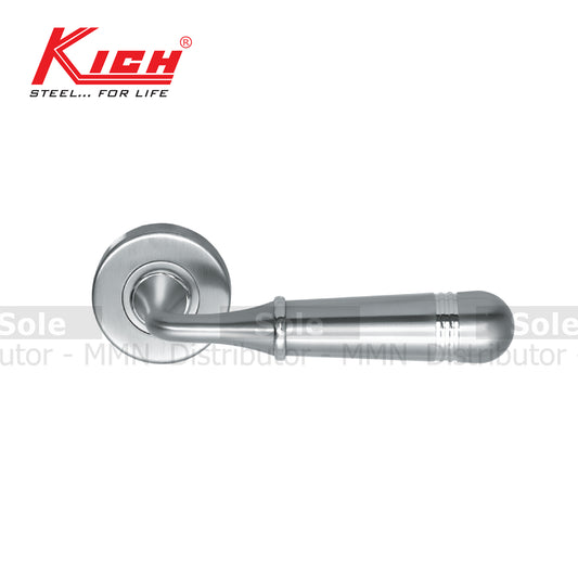 Kich Mortise Lever Handle Set With Escutcheons, Diameter 22mm, 316 Stainless Steel Finish - KMH2233C