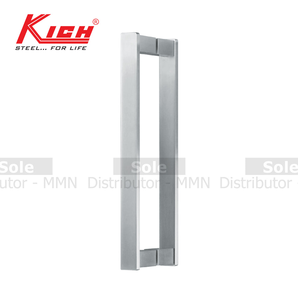 Kich Main Door N Shape Pull Handle, Size 22x8x125 mm, Stainless Steel 316 Grade Finish (Pair) - PHN2205FH