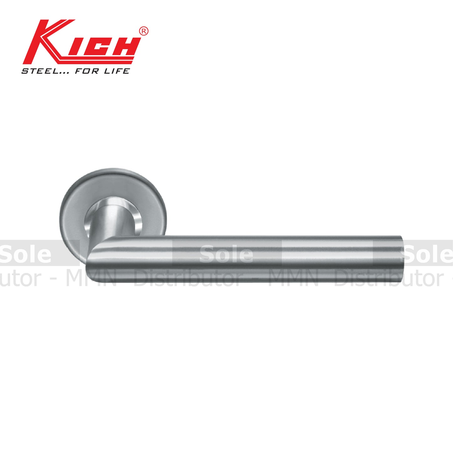Kich Mortise Lever Handle Set With Escutcheons, Diameter 22mm, 316 Stainless Steel Finish- KPRMH2221S