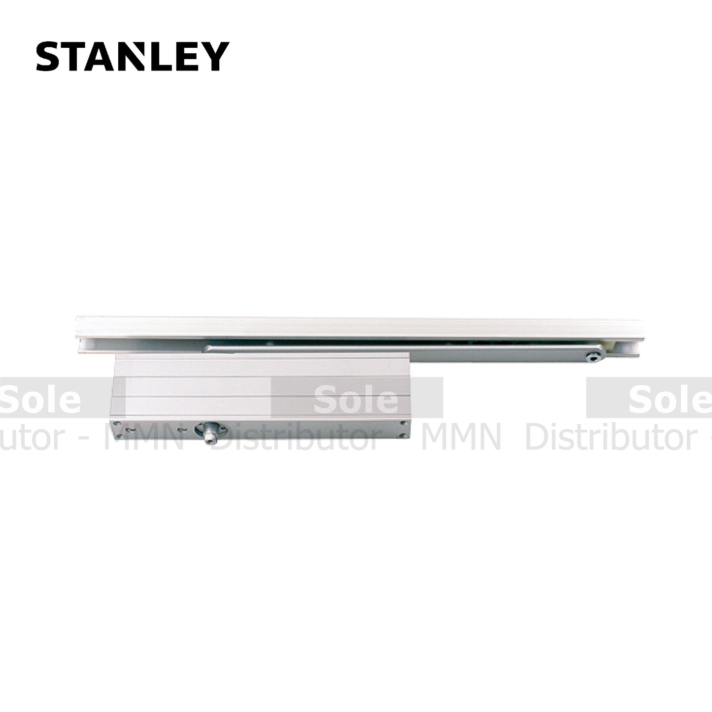Stanley Concealed Rack & Pinion Door Closer With Hold Open 60Kg Silver