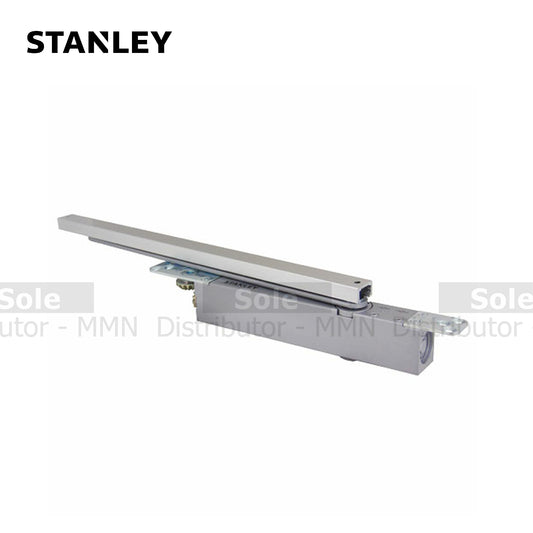Stanley Door Closer Surface Mounted Cam Action 100kg With Sliding Arm Silver Finish - SGDC195S-B-W