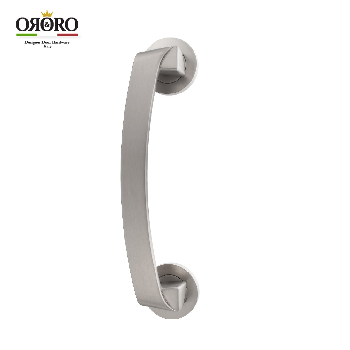 Oro & Oro Main Door Pull Handle Size 11 Inches Matt Antique Brass & Matt Satin Nickel Finish (Each) - ORO030S15E